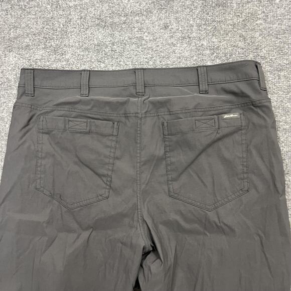 Eddie Bauer Pants Mens 38x32 Gray Fleece Lined Tech Outdoor Nylon Spandex Hiking - Picture 4 of 12
